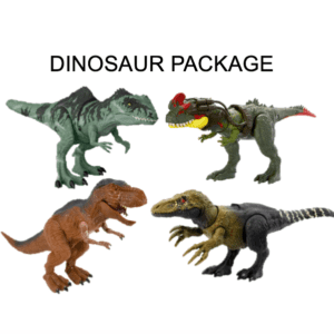 A package of different types of dinosaurs.