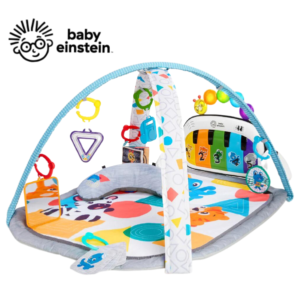 A baby einstein play gym with music and lights.