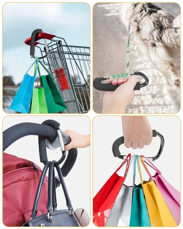 A collage of different types of shopping bags.